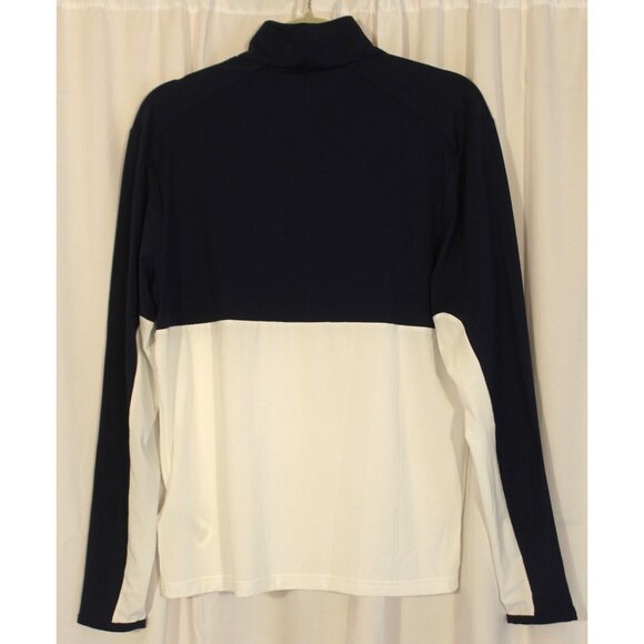 NEW RLX Golf SMALL Peached Airflow 1/4-Zip ColorBlock Pullover Jacket BLUE White - Picture 2 of 3